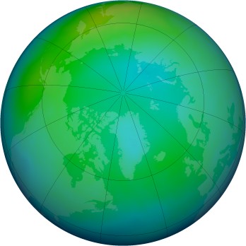 Arctic ozone map for 2012-11